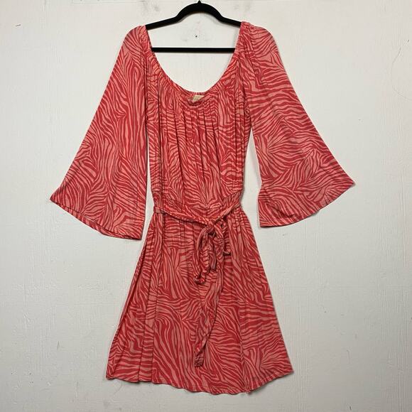 Michael Michael Kors Zebra-Print Off-The-Shoulder Dress Size XXL - Picture 3 of 11